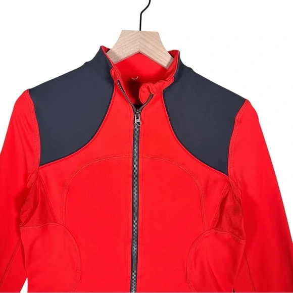 LULULEMON Forme Jacket Brushed in Love Red / Deep Coal - Picture 11 of 15
